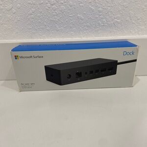 Microsoft Surface Dock in Black with Blue Packaging